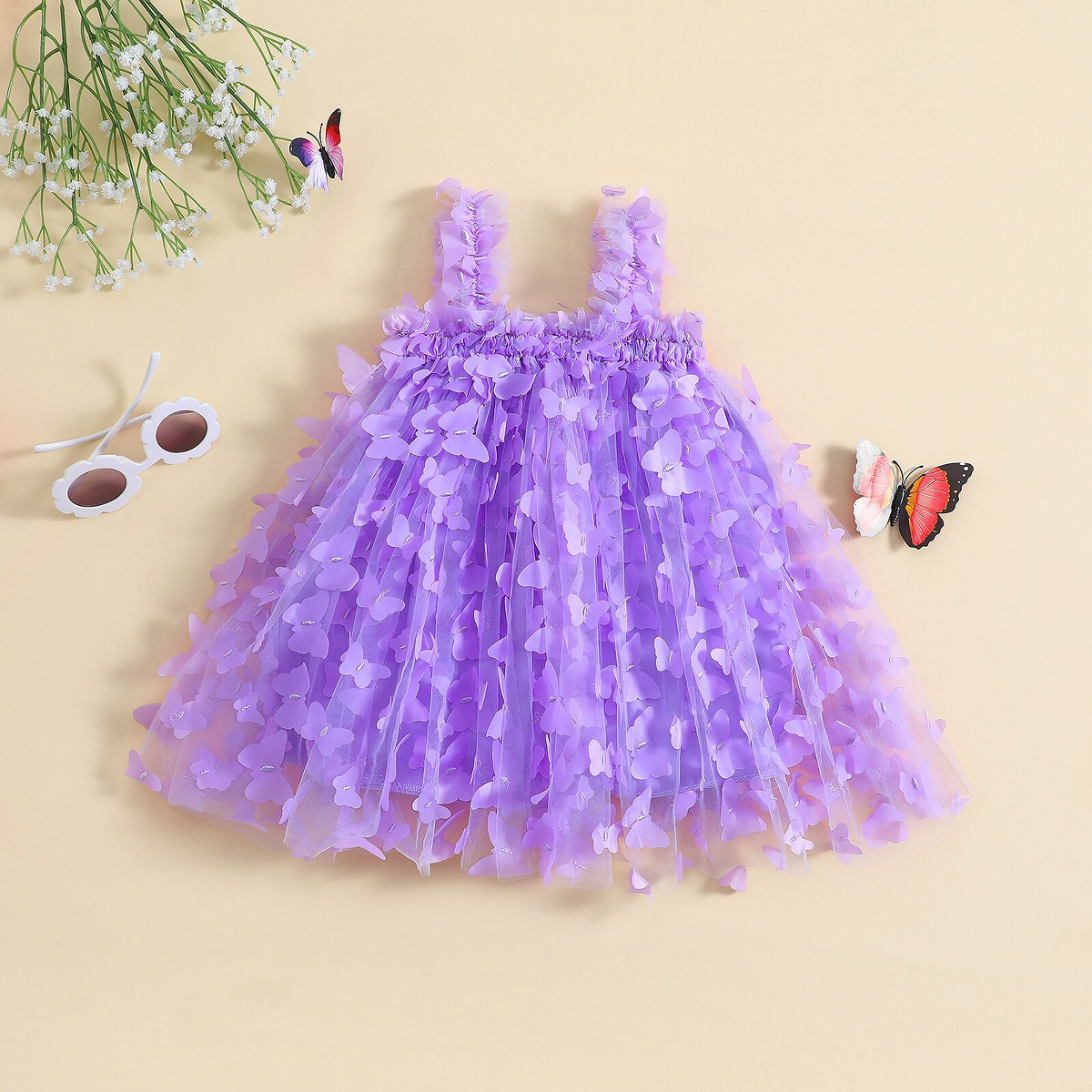 Purple Butterfly Dress - Tiny Cuddles